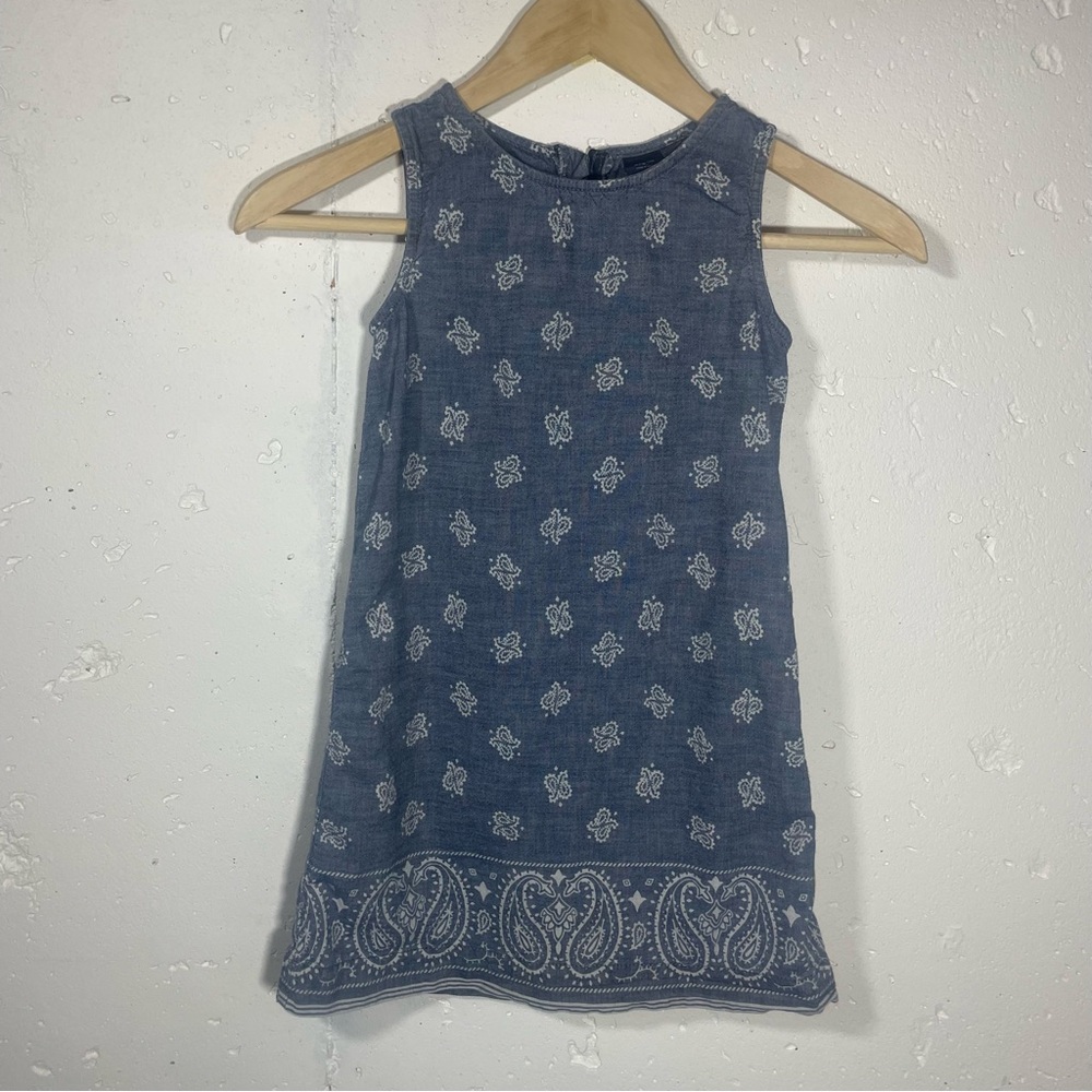 Blue Patterned Kids Dress